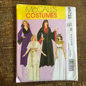 McCalls Sewing Pattern M5733 Halloween Cleopatra Toga Goddess Gown 8-16 UNCUT